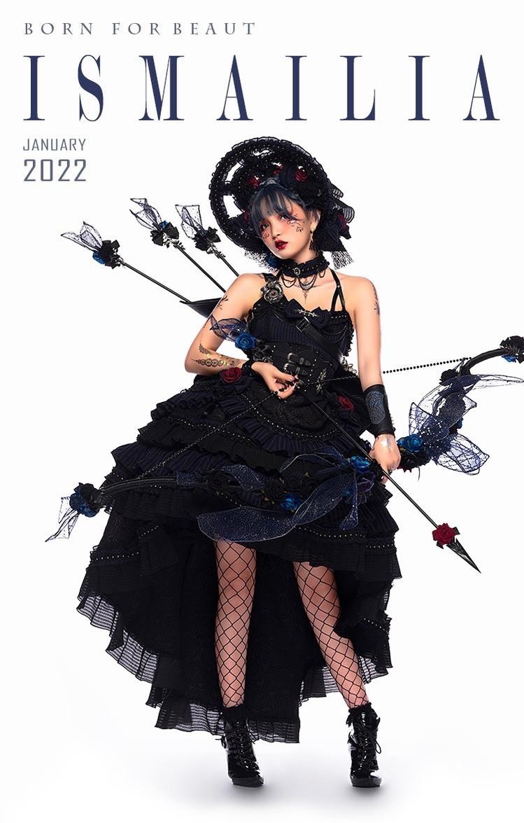 Ismailia - Gothic Lolita JSK Dress, Lace & Rose and Accessories - image 18
