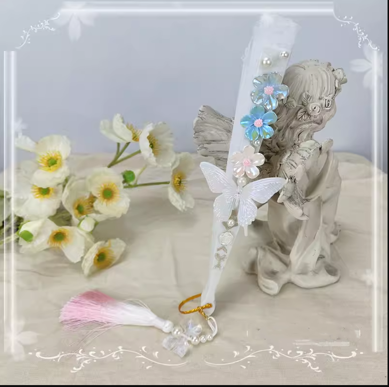 Butterfly Tassel Han Lolita Folding Fan - image 4