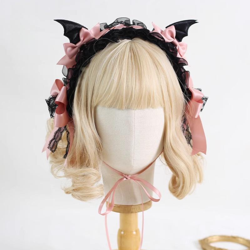 Halloween Gothic Lolita Hairband, Detachable Devil Wings - image 5