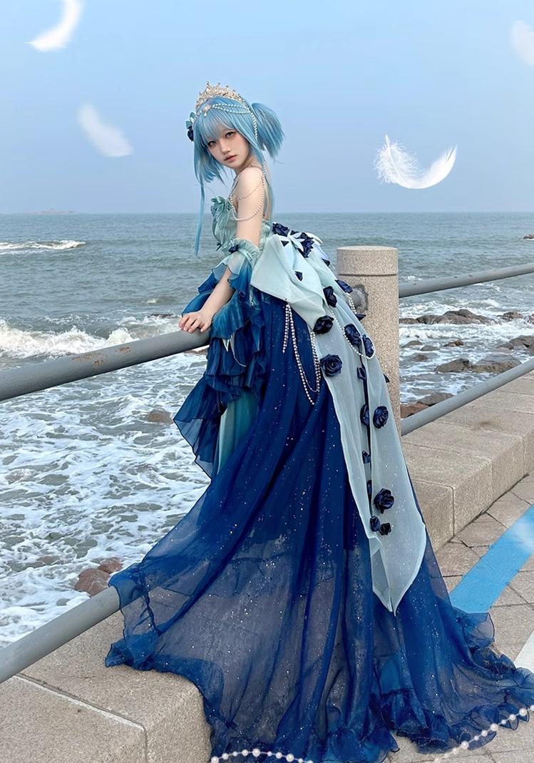 Swan Wonderland - Fairy Lolita JSK with High-Low Hem - image 22