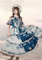 Mulberry Poetry Collection - Plus Size Lolita Printed Top & Skirt Set with Embroidery - image 13