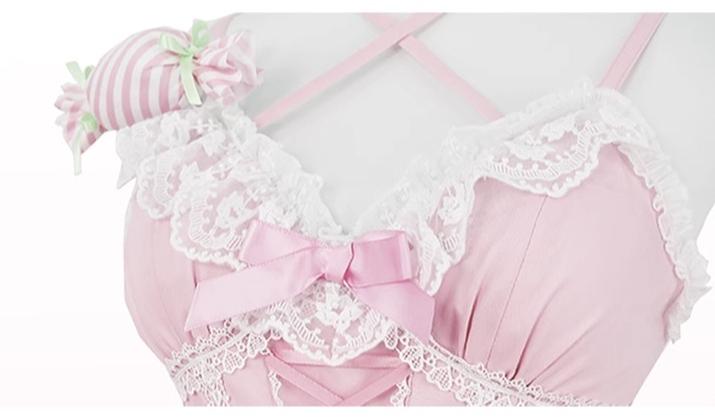 Sweety Gummy - Sweet Lolita JSK Dress Big Bow Flower Bud Lolita Dress - image 16