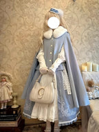 Miss Leisha - Classic Lolita Skirt Set Elegant Winter Cape - image 7