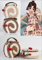 Little Swiss Roll - Cute Plush Lolita Bag, Adjustable Crossbody Strap - image 9