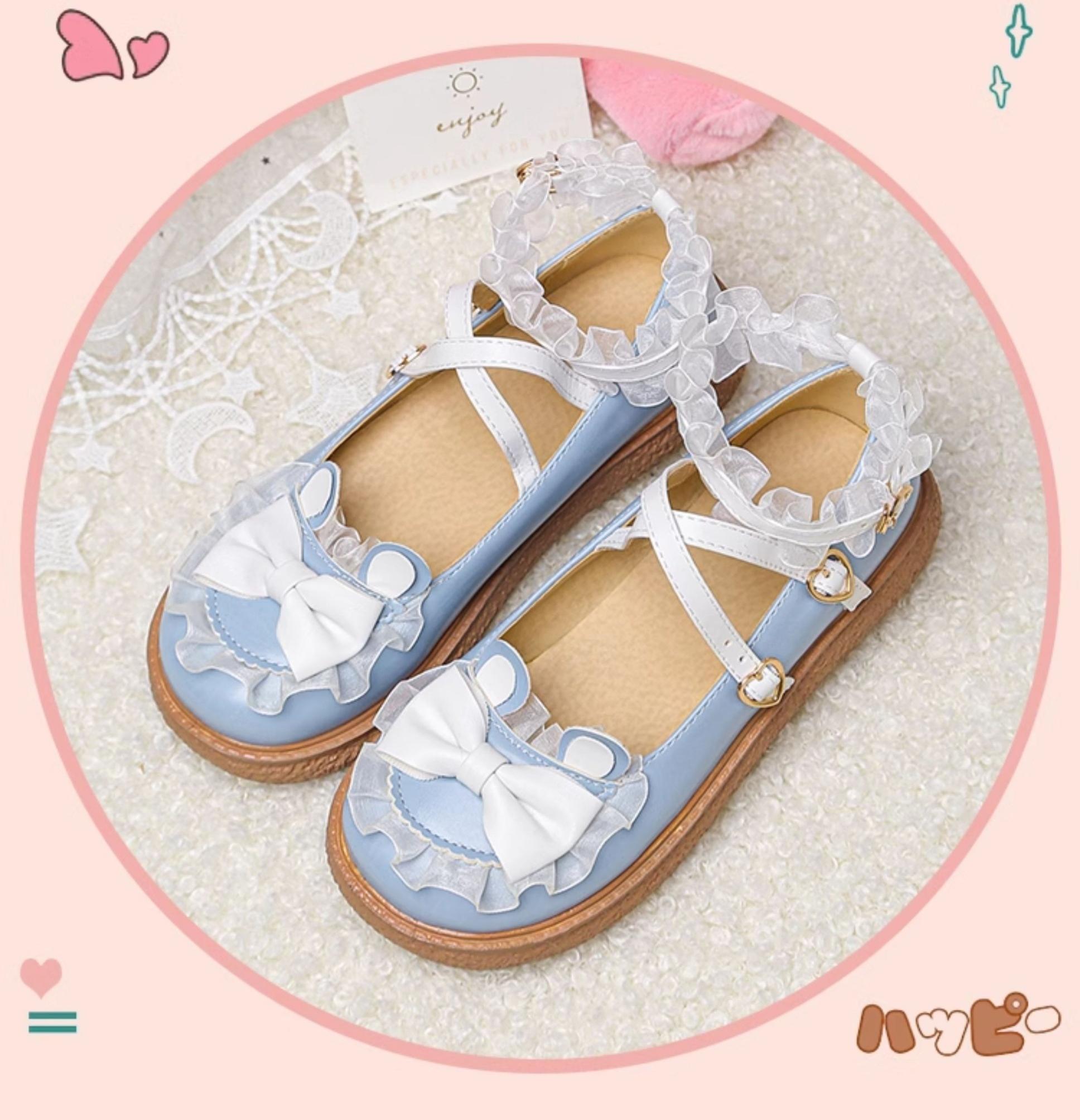 Sweet Bunny - Sweet Lolita Flat Shoes with Ear and Bow Decorations - image 14