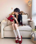Hug Bear - Sweet Lolita Heel Shoes Bear Metal Buckle Bow Shoes - image 43