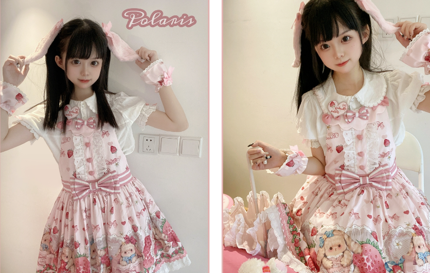 Rabbit Berry Gift Box - Sweet Lolita Salopette and Dress Set - image 41