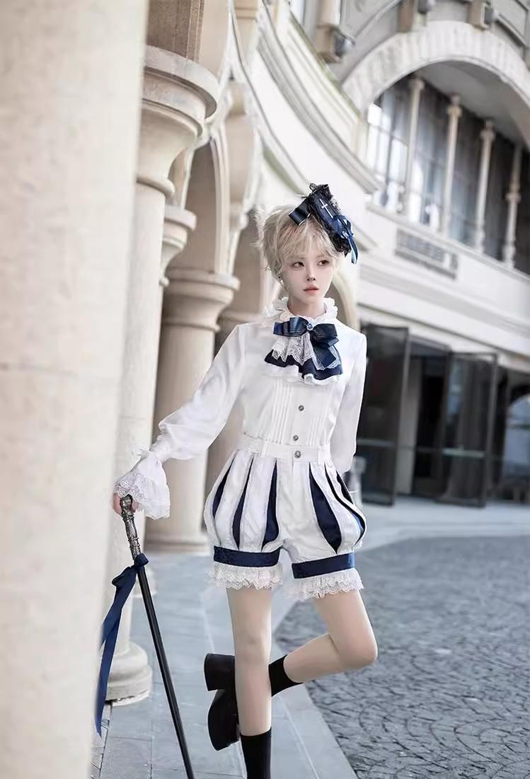 Coffin of Pilgrimage - Medieval European Ouji Lolita Shirt & Pants Suit - image 43