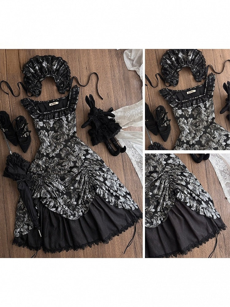 Silver and Black Ruffled JSK Gothic Lily - Miss Point - image 11