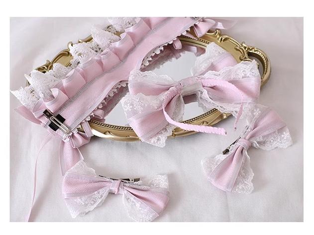 Sweet Lolita Handmade Christmas Pink Headdress - image 15