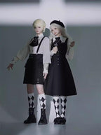 Night Raven Magic - Ouji Lolita Dress Set, Suspender Shorts & Cape - image 5