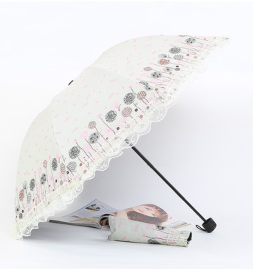Princess Lolita Sunshade Parasol, Lace Ruffles - image 9