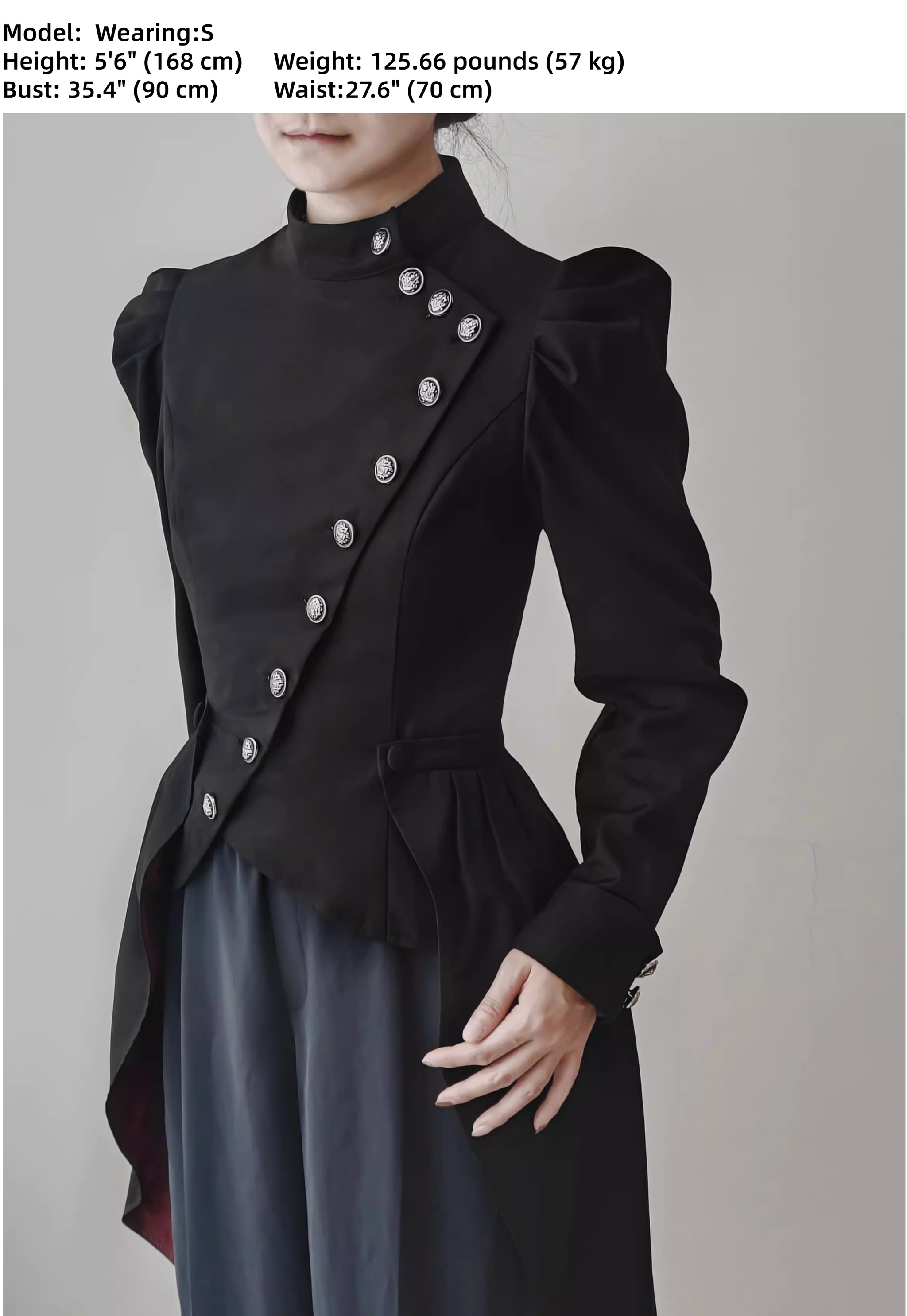 White Night Sonata - Ouji Lolita Embroidery Coat, Detachable Trailing - image 10