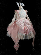 Pink and Blue High Waist Sweet Witchy Dress Lolita Jumper Skirt Full Set - image 9