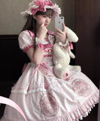 Berry Trap Embroidered Sweet Lolita OP Dress and Accessories - image 9