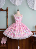 Macaron - Printed Sweet Lolita OP Dress and Old School JSK - image 59