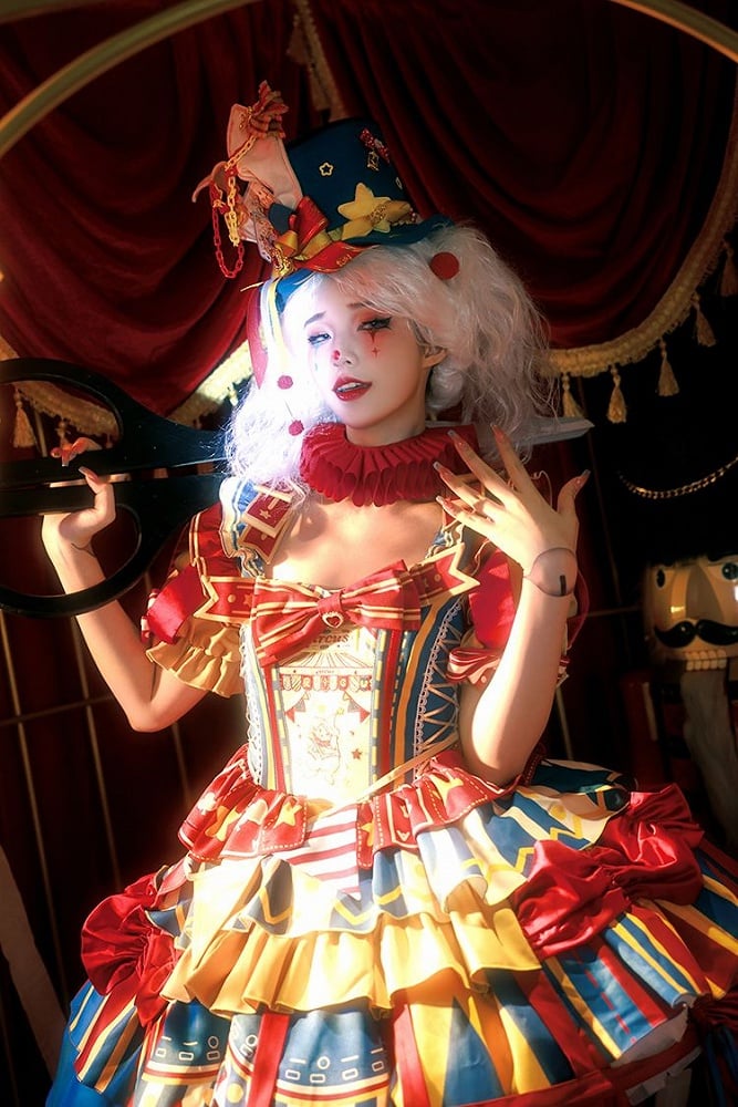 Bunny Circus Embroidery - Sweet Lolita JSK Dress and Detachable Puff Sleeves - image 32