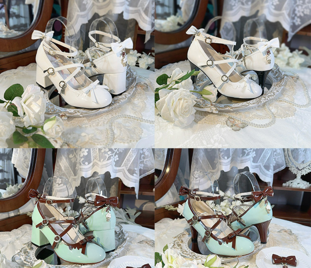 Lady Tea Party - Elegant Lolita Heel Shoes - Macaron Color - image 4