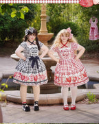 Gingham Strawberry - Plus Size Country Lolita OP Dress - image 6