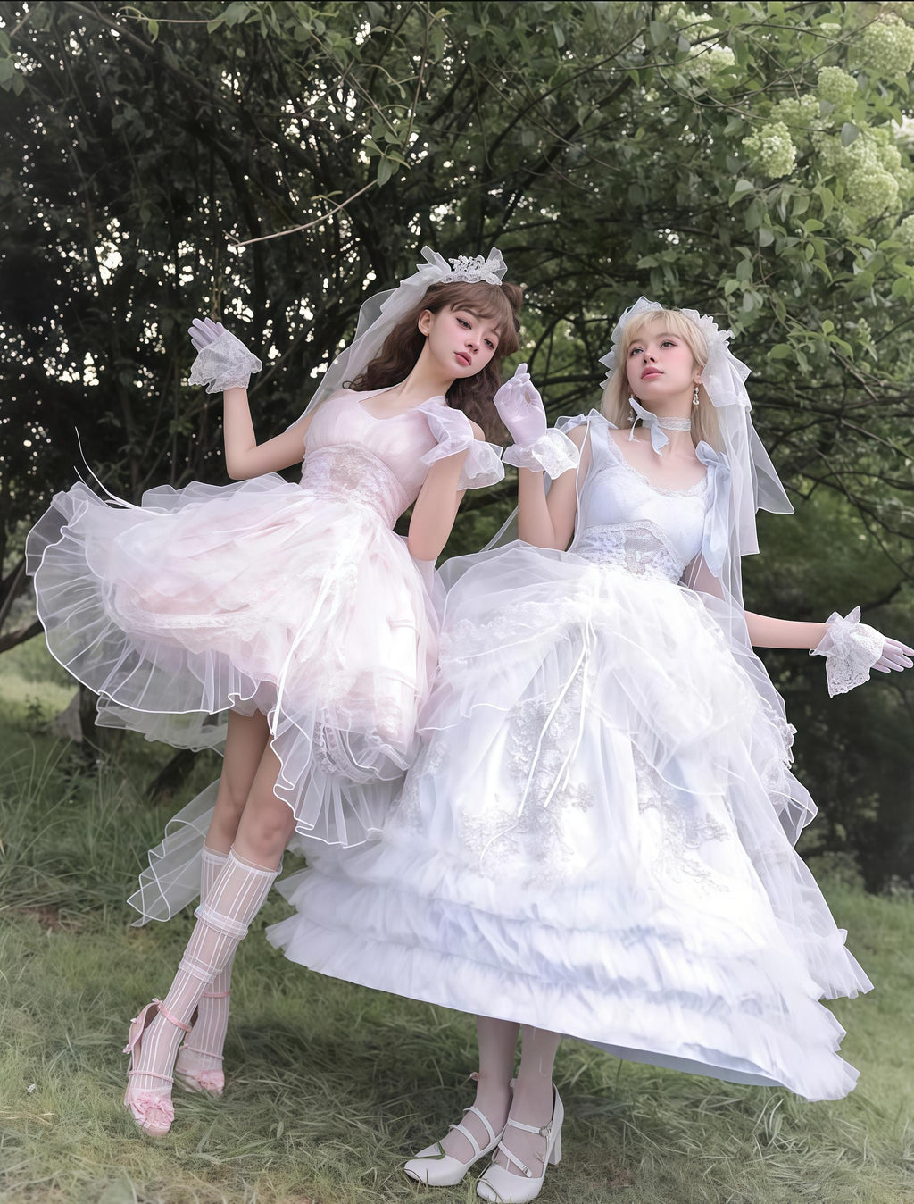 Endless Summer - Bridal Wedding Lolita JSK Open-Back Dress - image 29