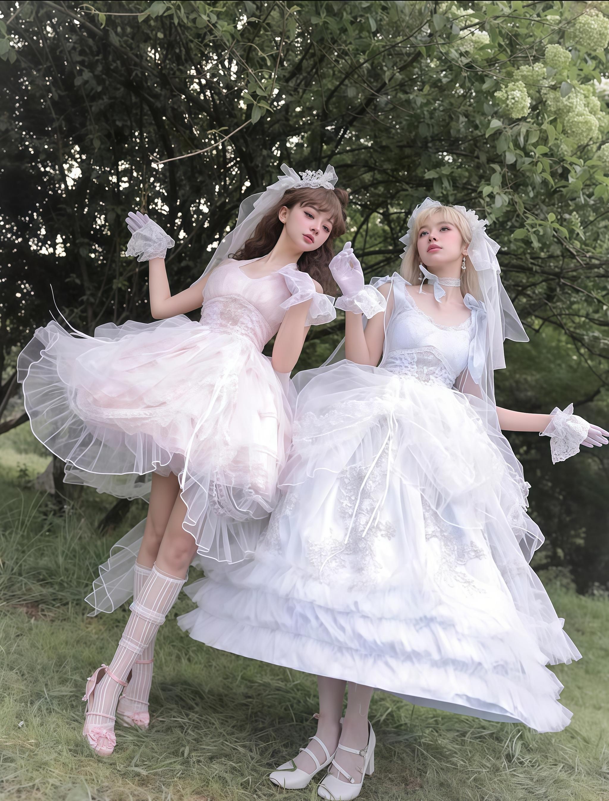 Endless Summer - Bridal Wedding Lolita JSK Open-Back Dress - image 29