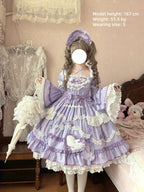 Audelia - Plus Size Sweet Lolita OP with Halter Neckline and Accessories - image 6