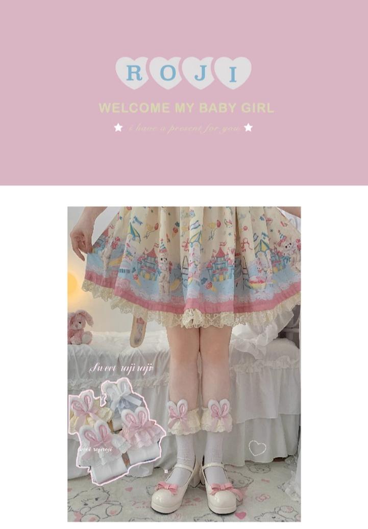 Cotton Lolita Bunny Ear Socks Summer Bow Short Socks - image 18