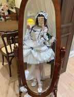Layered Poem Wedding Sweet Plus Size Lolita JSK Dress Set - image 20
