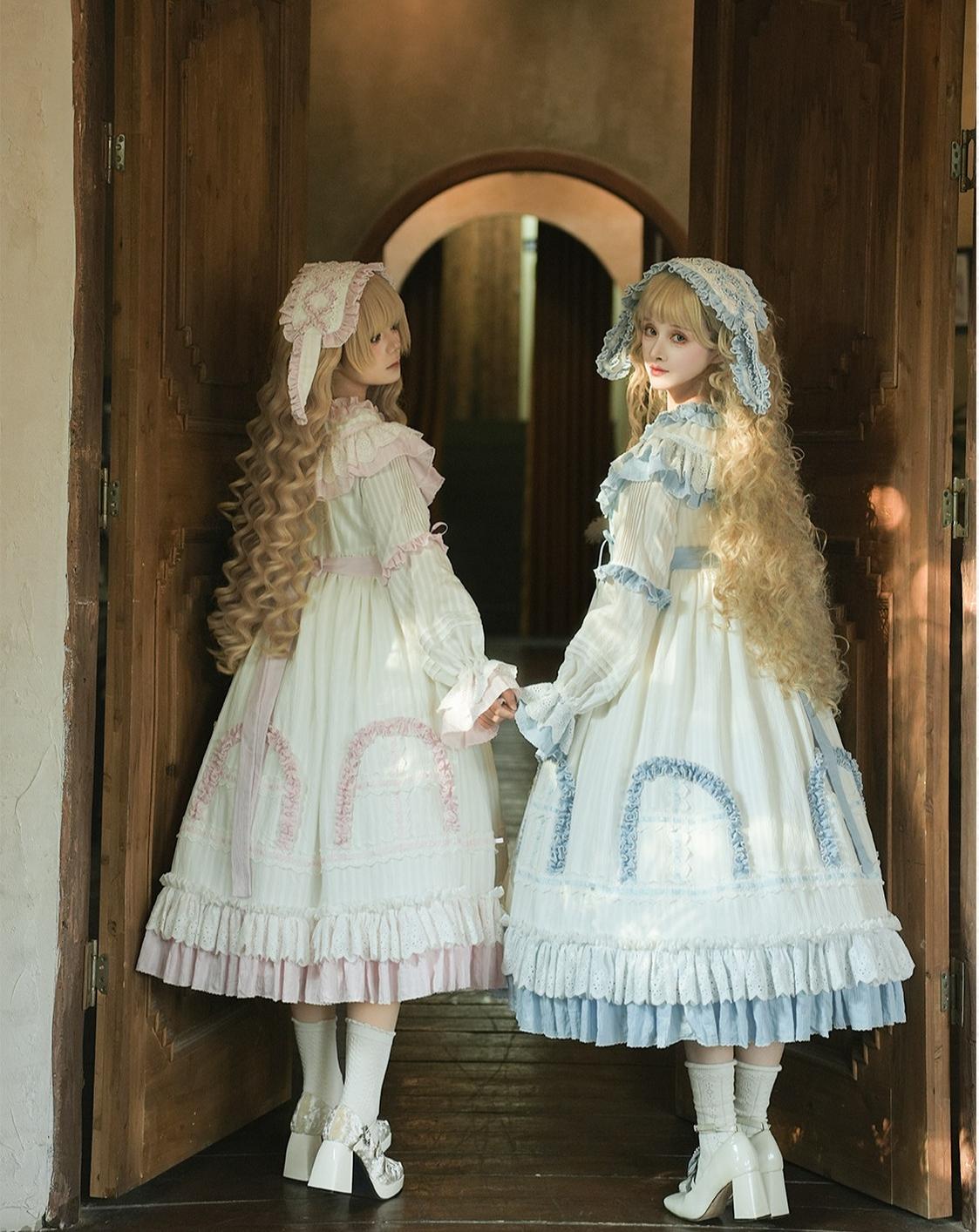 Lilian Classic Lolita Doll-Like OP Dress and Bunny Ear Hairband - image 5
