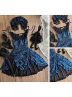 Dark Blue Ruffled JSK Gothic Lily - Miss Point - image 8