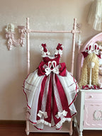 Red Rabbit Cake Lolita JSK Dress, KC and Train Full Set - image 5