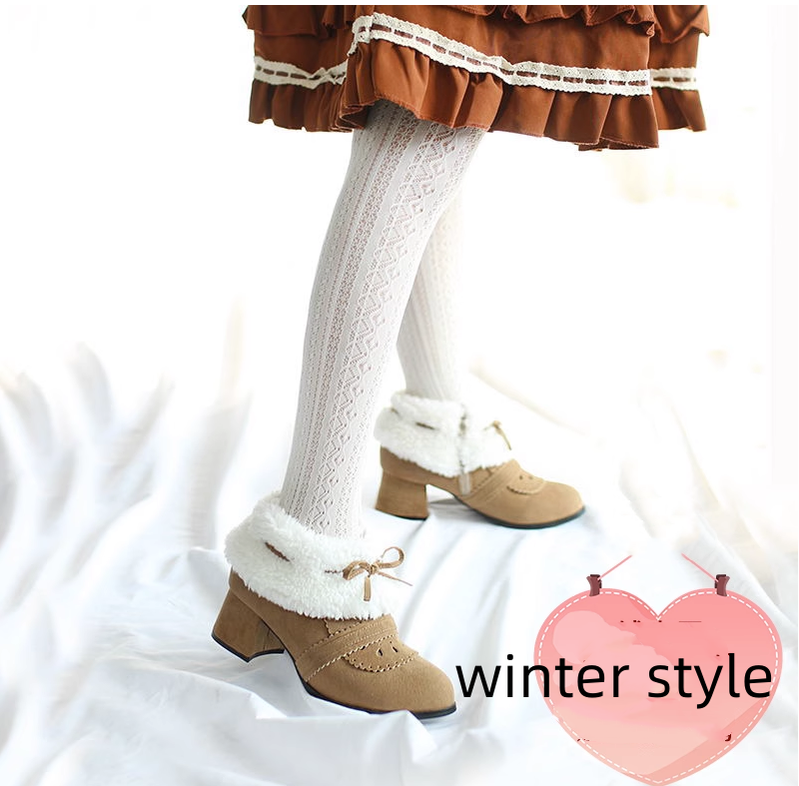 Kawaii Winter Lolita Multicolor Ankle Boots - image 10