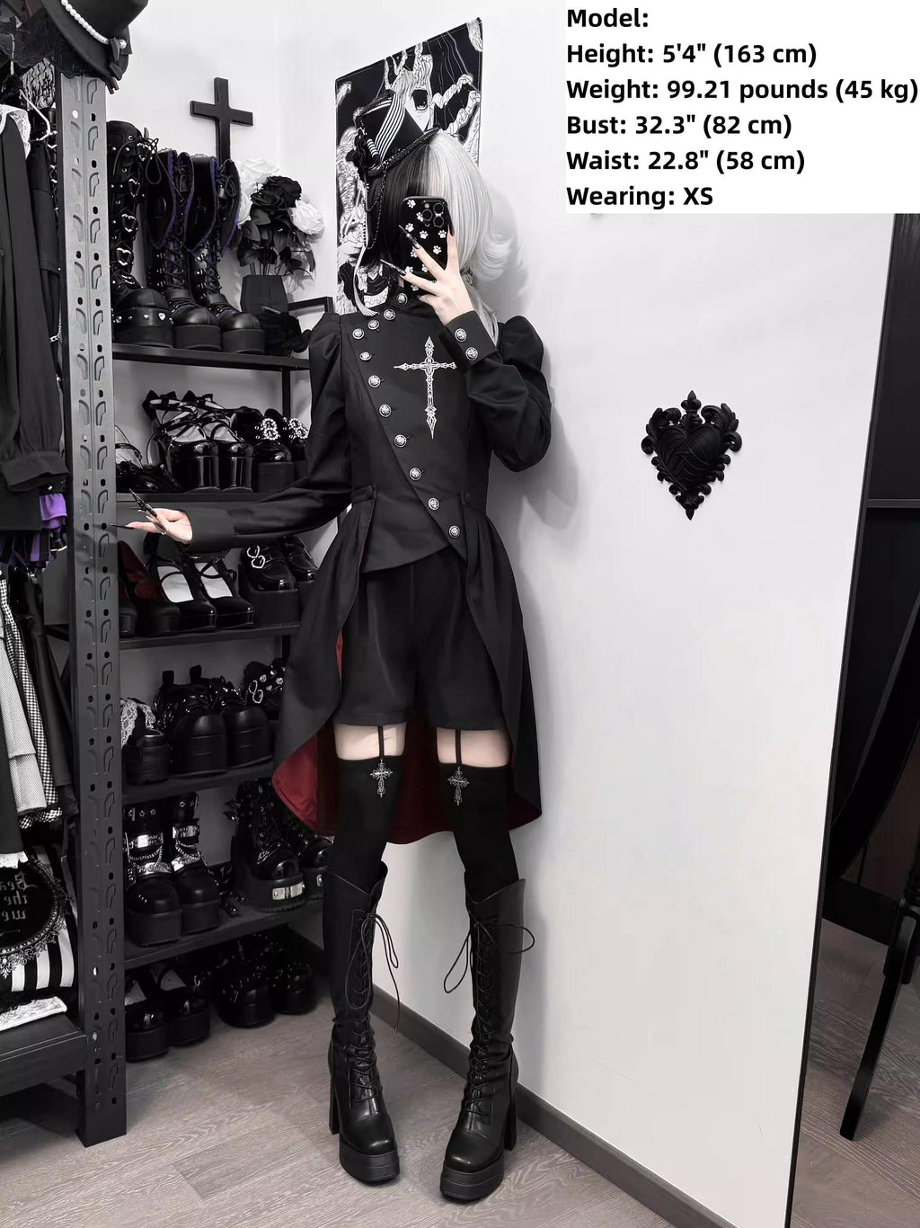 White Night Sonata - Ouji Lolita Embroidery Coat, Detachable Trailing - image 13