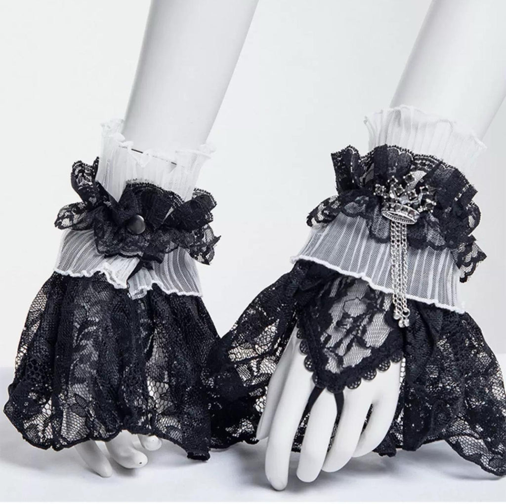 Gothic Lolita Lace Cuffs, Crown Decoration - image 7
