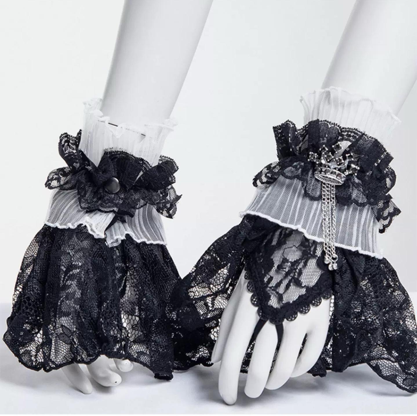 Gothic Lolita Lace Cuffs, Crown Decoration - image 7