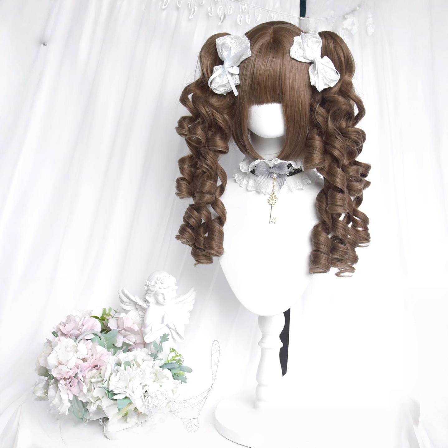 Doll-Like Lolita Wig with Detachable Curly Ponytails - image 12