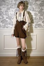 Ivory Pirate Navigation Treasure Hunting Ouji Lolita Blouse - image 7