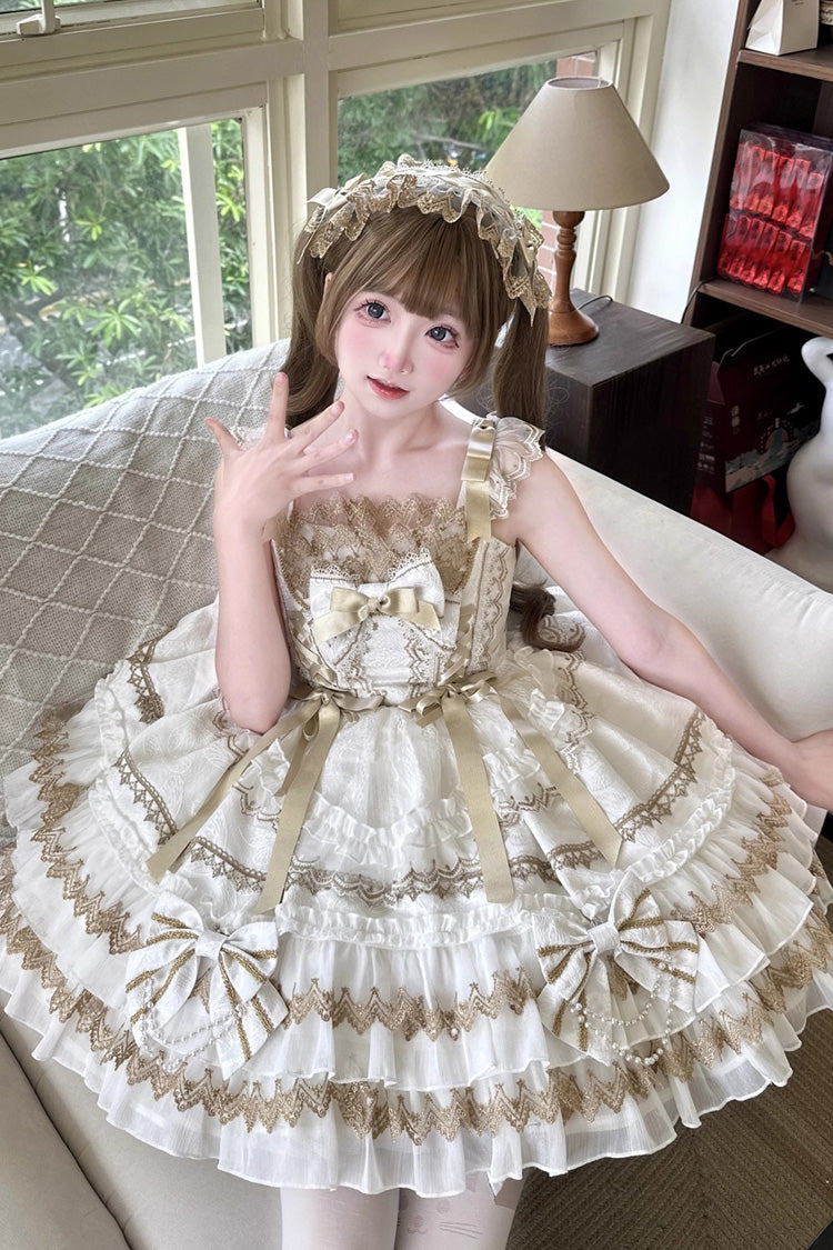 Gilded Memories Sweet Lolita JSK Dress in 3 Colors - image 4