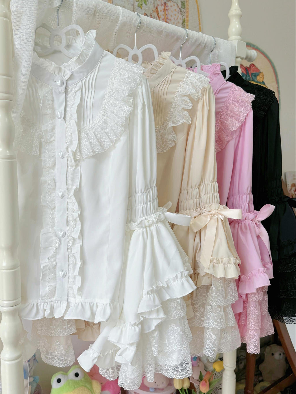 Gorgeous Sweet Lace Lolita Shirt, Hime Sleeve - image 2
