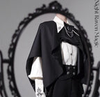 Night Raven Magic - Ouji Lolita Dress Set, Suspender Shorts & Cape - image 19
