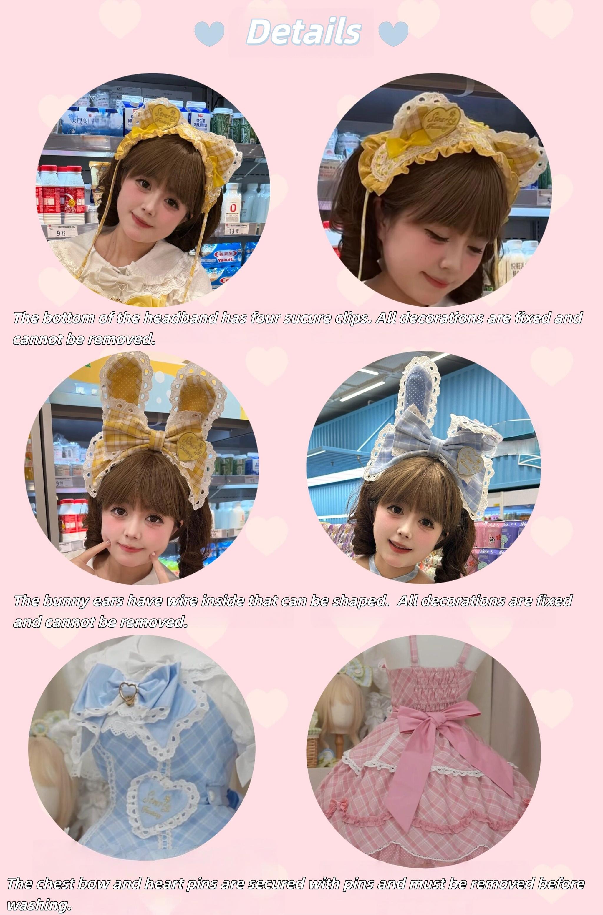 Shibuya Honey - Plus Size Sweet Lolita Plaid OP & JSK Dress - image 5