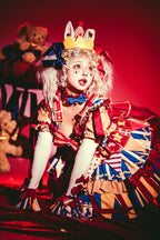Bunny Circus Embroidery - Sweet Lolita JSK Dress and Detachable Puff Sleeves - image 23