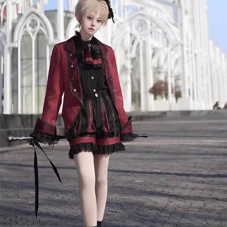 Coffin of Pilgrimage - Medieval European Ouji Lolita Shirt & Pants Suit - image 13