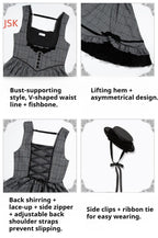 Yesterday's Epistle - Winter Classic Lolita Plaid Dress Set, Fishbone Waist - image 25