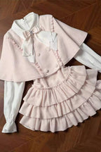 Cherry Blossom Snow - Sweet Lolita Dress & Cape Set in Pink - image 7