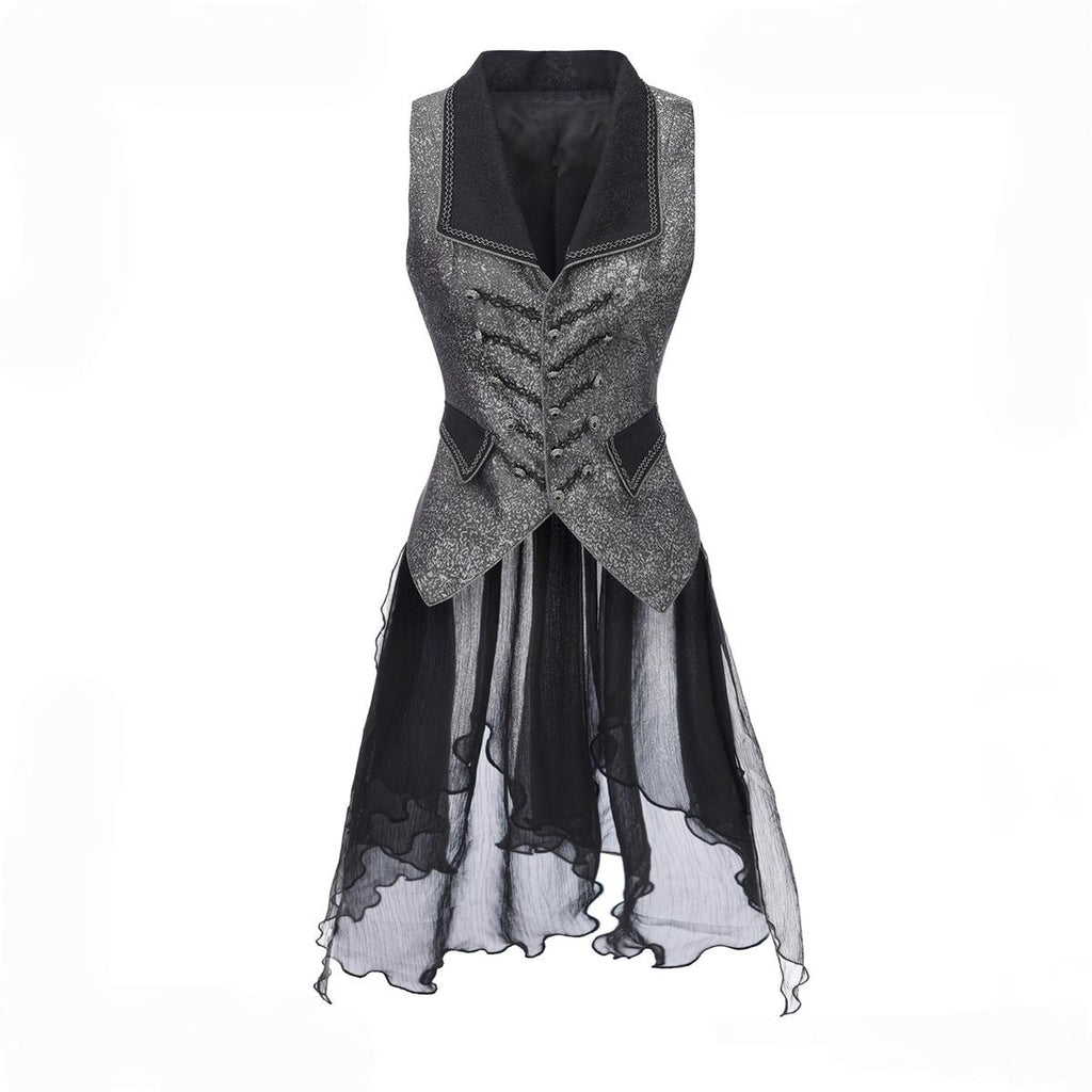 Eternal Displaced Boundary - Ouji Vest Coat with Detachable Back Trailing - image 1
