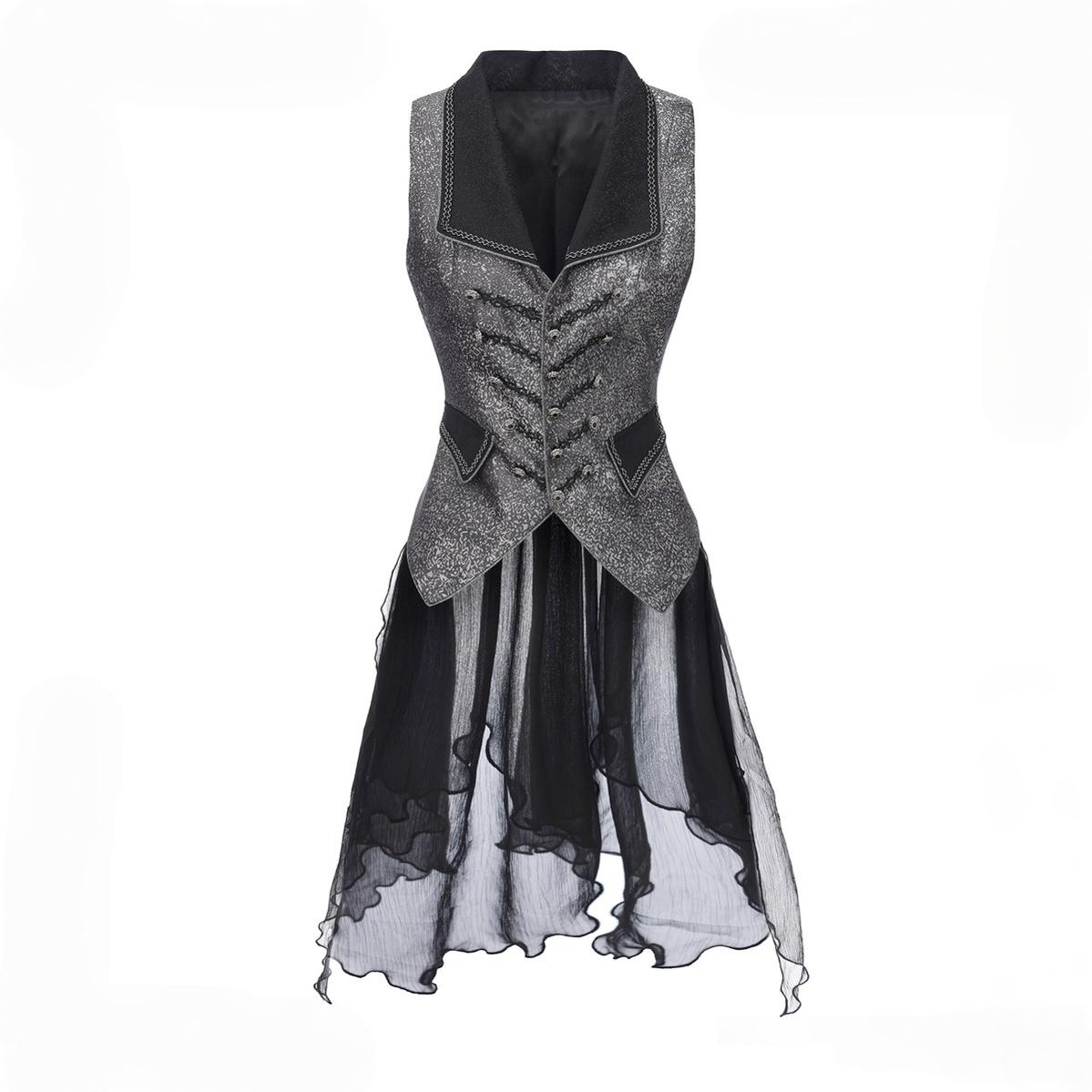 Eternal Displaced Boundary - Ouji Vest Coat with Detachable Back Trailing - image 1
