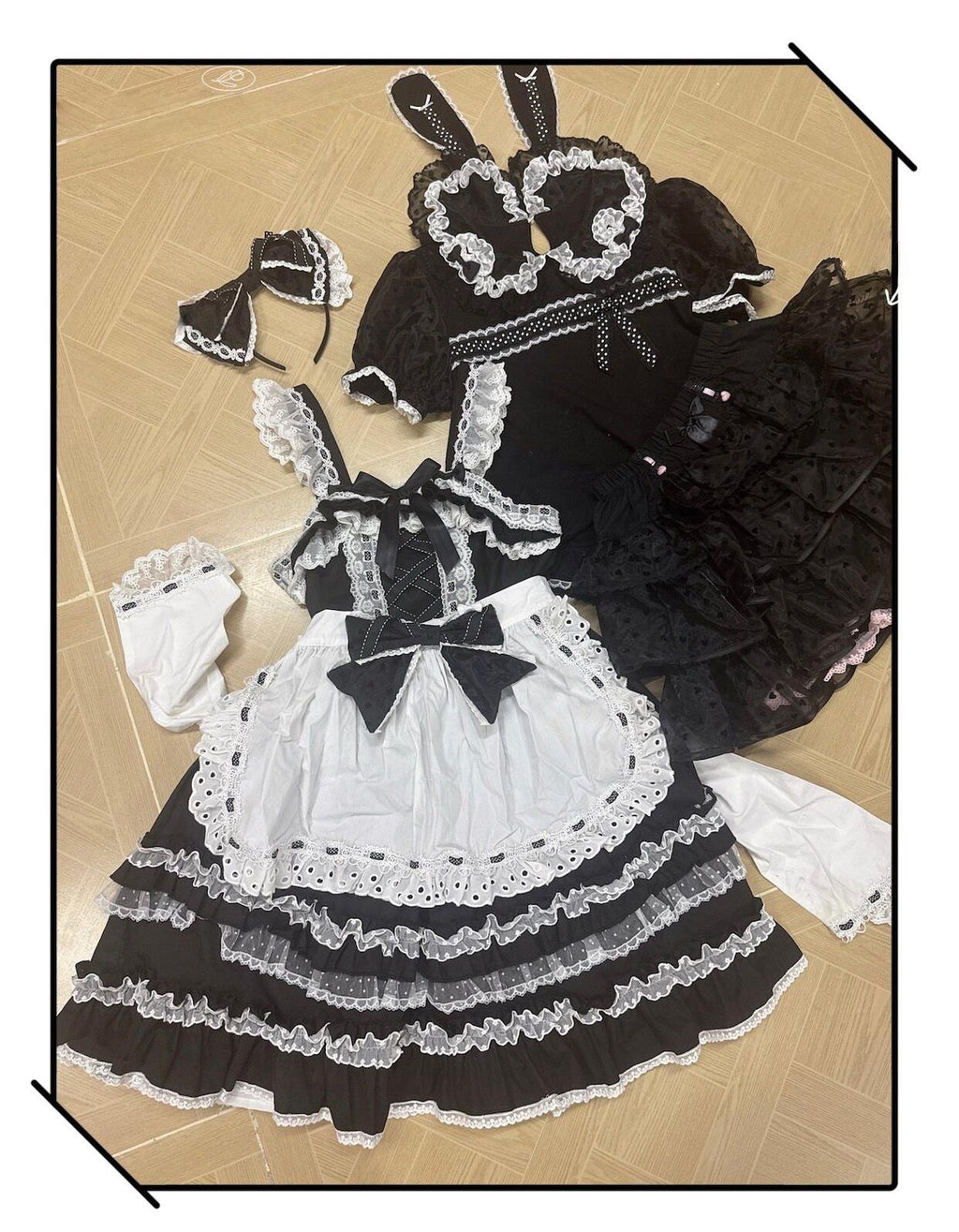 Little Dessert Chef - Old School Lolita JSK Dress, Cream-Like Ruffle and Accessories - image 18