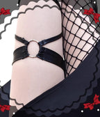 Gothic Fishnet Calf and Thigh-High Sock Garter Set - image 5
