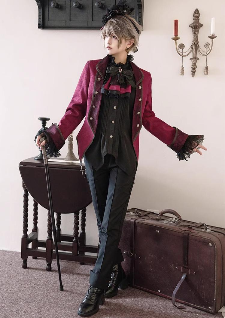 Coffin of Pilgrimage - Medieval European Ouji Lolita Shirt & Pants Suit - image 27